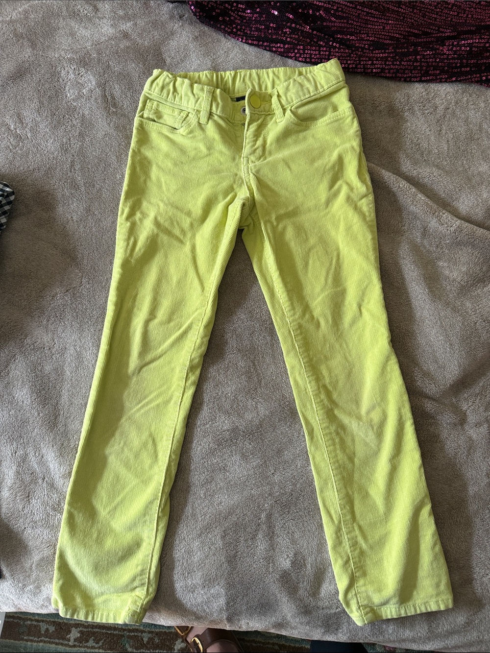 GAP kids Neon Yellow Straight-Leg Corduroy Jeans